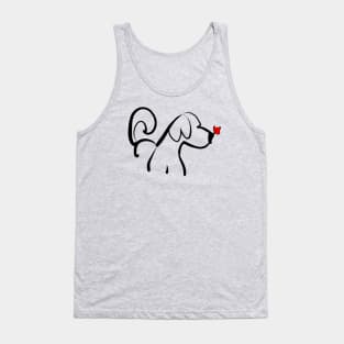 Dog and Butterfly Tank Top